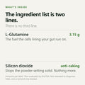 L-Glutamine — two-ingredient label