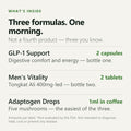 Men's Stack — three formulas, one morning
