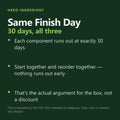 Men's Stack — same finish day, all three