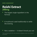 Reishi Relax Gummies hero benefits graphic