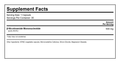 NMN Supplement Facts Panel