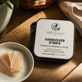 GutNaturals Hangover Strips tin open with oral strips fanned in a ceramic dish