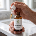 Peptide Hair Growth Serum in use