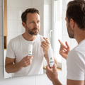 Man holding Peptide Eye Gel-Cream