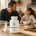 Men's Vitality bottle on kitchen table